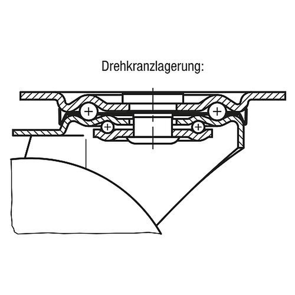 KIPP LENKROLLE MIT FESTSTELLSYS STOP-FIX, FORM:C, D=125, B=32, THERMOPLAST, ELEKTRISCH LEITFÄHIG, KOMP:STAHL Produktbild img3 L