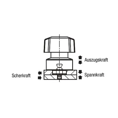 Produktbild von KIPP - DREHSPANNVERSCHLUSS SCHWERE AUSFÜHRUNG, D=8, H=48, EDELSTAHL A2 BLANK, K