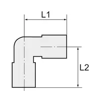 Produktbild von RIEGLER - L-Steckverschraubung »Blaue Serie«, drehbar, G 1/2 außen, Ø 8 mm (125