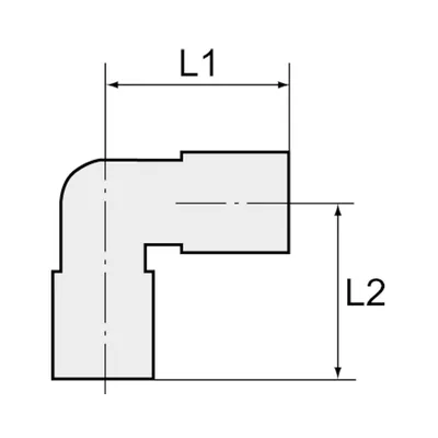 Produktbild von RIEGLER - Winkelsteckverschraubung »universal short« drhb. 1/4, Schl.8 (WS148MS