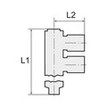 Produktbild von RIEGLER - L-Mehrfachverteiler »Blaue Serie«, 3-fach, drehbar, G 1/4 a. Ø8mm (17