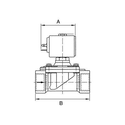 Produktbild von RIEGLER - 2/2-MV, MS,NC,direktg., 230-240V,50-60Hz,16VA, FKM,G1/4,PN0-10bar (MV