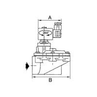 Produktbild von RIEGLER - Impulsmembranventil, NC, 230V, 50/60 Hz int. Vorsteuerung, G3/4 (MV 4