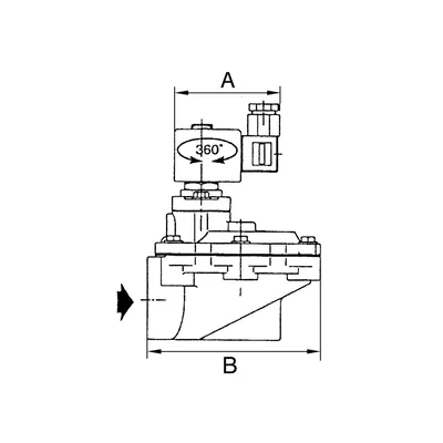Produktbild von RIEGLER - Impulsmembranventil, NC, 230V, 50/60 Hz int. Vorsteuerung, G3/4 (MV 4
