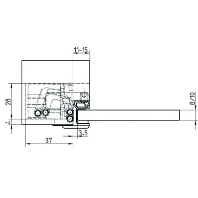 Produktbild von SIMONSWERK - Glastürband TECTUS TEG 310 2D 80,2tlg,verkehrsweiß,RAL 9016 matt