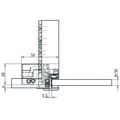 Produktbild von SIMONSWERK - Glastürband TECTUS TEG 310 2D 80,2tlg,verkehrsweiß,RAL 9016 matt