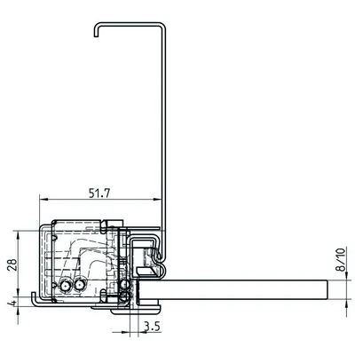 Produktbild von SIMONSWERK - Glastürband TECTUS TEG 310 2D 80,2tlg,verkehrsweiß,RAL 9016 matt