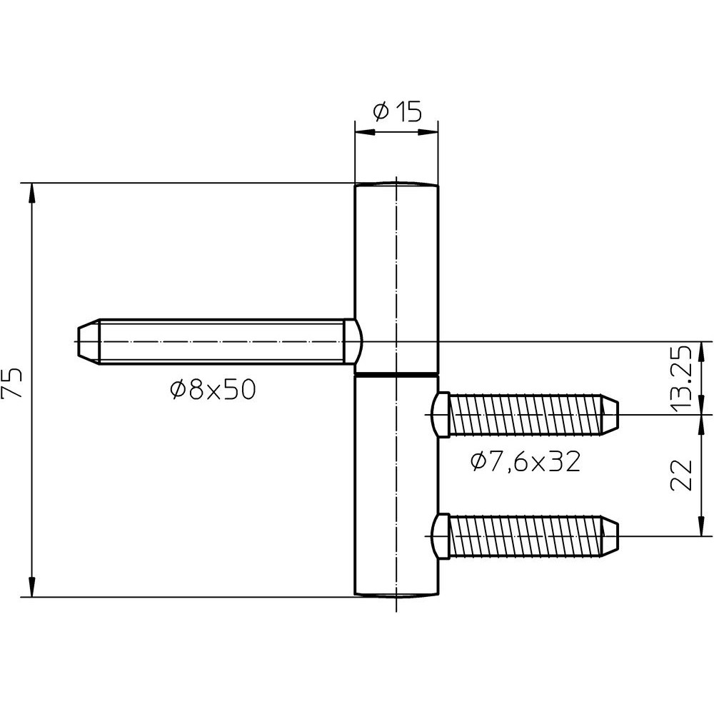SIMONSWERK Einbohrband B 1-15,2tlg.,15mm topzink Produktbild img3 L