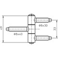 SIMONSWERK FT-Einbohrband,BAKA® C 1-13,für Kippflügel,3tlg., Ø13mm, topzink Produktbild img3 S