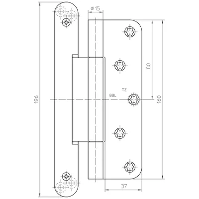Produktbild von SIMONSWERK - Objektband VARIANT VN 2927/160 Compact Planum,Ø15 matt verchromt/F