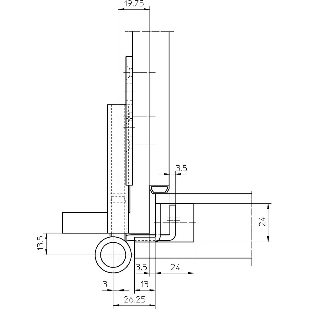 SIMONSWERK Objektband VARIANT VN 3737/160 Compact,Ø22,5,edelstahl matt Produktbild img5 L