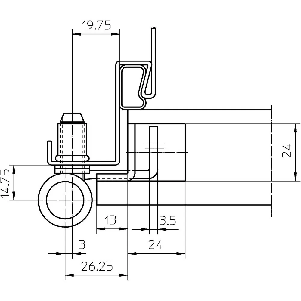 SIMONSWERK Objektband VARIANT VN 3737/160 Compact,Ø22,5,edelstahl matt Produktbild img4 L