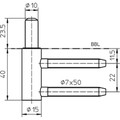 SIMONSWERK Rahmenteil VARIANT V 3400 WF,DL-R, vernickelt Produktbild img3 S
