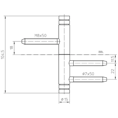 Produktbild von SIMONSWERK - Einbohrband V 3420 WF Basic,2tlg.,15mm,tiefschwarz,RAL 9005 matt