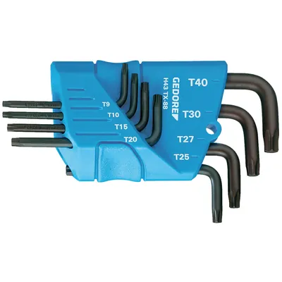 Produktbild von GEDORE - H 43 TX-08 Winkelschraubendreher-Satz im Halter 8-teilig TX T10-T45