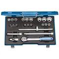 Produktbild von GEDORE - 19 EMU-20 Steckschlüssel-Satz 1/2", 23-teilig, 6-kant, 8-32 mm