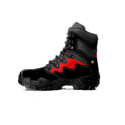 Produktbild von ELTEN - Sicherheitsschnürstiefel (Form C) MICK black-red High ESD S3S CI, Gr. 4