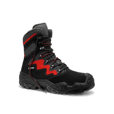 Produktbild von ELTEN - Sicherheitsschnürstiefel (Form C) MICK black-red High ESD S3S CI, Gr. 4