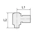 Produktbild von RIEGLER - Drosselrückschlagventil »Blaue Serie« Abluftdros.G1/4 a. 10bar Ø6 (28