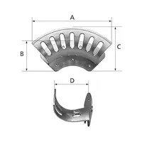 RIEGLER Schlauchhalter, Aluminium unlackiert, mittel (SH 02) Produktbild