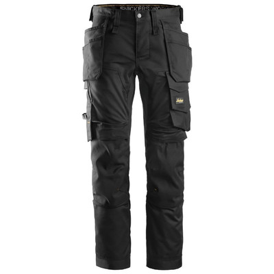 Snickers Stretch-Arbeitshose "6241 0404" - Schwarz - Mit Holster - Gr.156 (Gr.56 Lang)