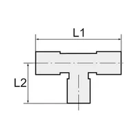 Produktbild von RIEGLER - T-Stück, innen/innen/innen, G 1/8, SW 10, Messing blank (254.33)