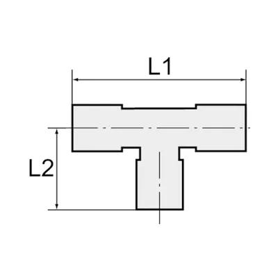 Produktbild von RIEGLER - T-Stück, außen/außen/außen, R 3/8, SW 17, Messing blank (254.04)