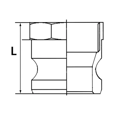 Produktbild von RIEGLER - Kamlok-Schnellkupplungsstecker mit IG, Typ A, ES 1.4401, G 2 1/2 (111