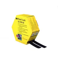 Produktbild von 3M™ - 3M™ Dual Lock™ Flexibler Druckverschluss SJ354D, Schwarz, 25 mm x 5 m, 5.