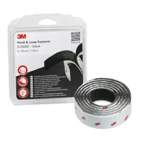3M Haken- und Schlaufenband SJ352B, Schwarz, 25 mm x 1.25 m, 4.4 mm, Blister IPC Produktbild
