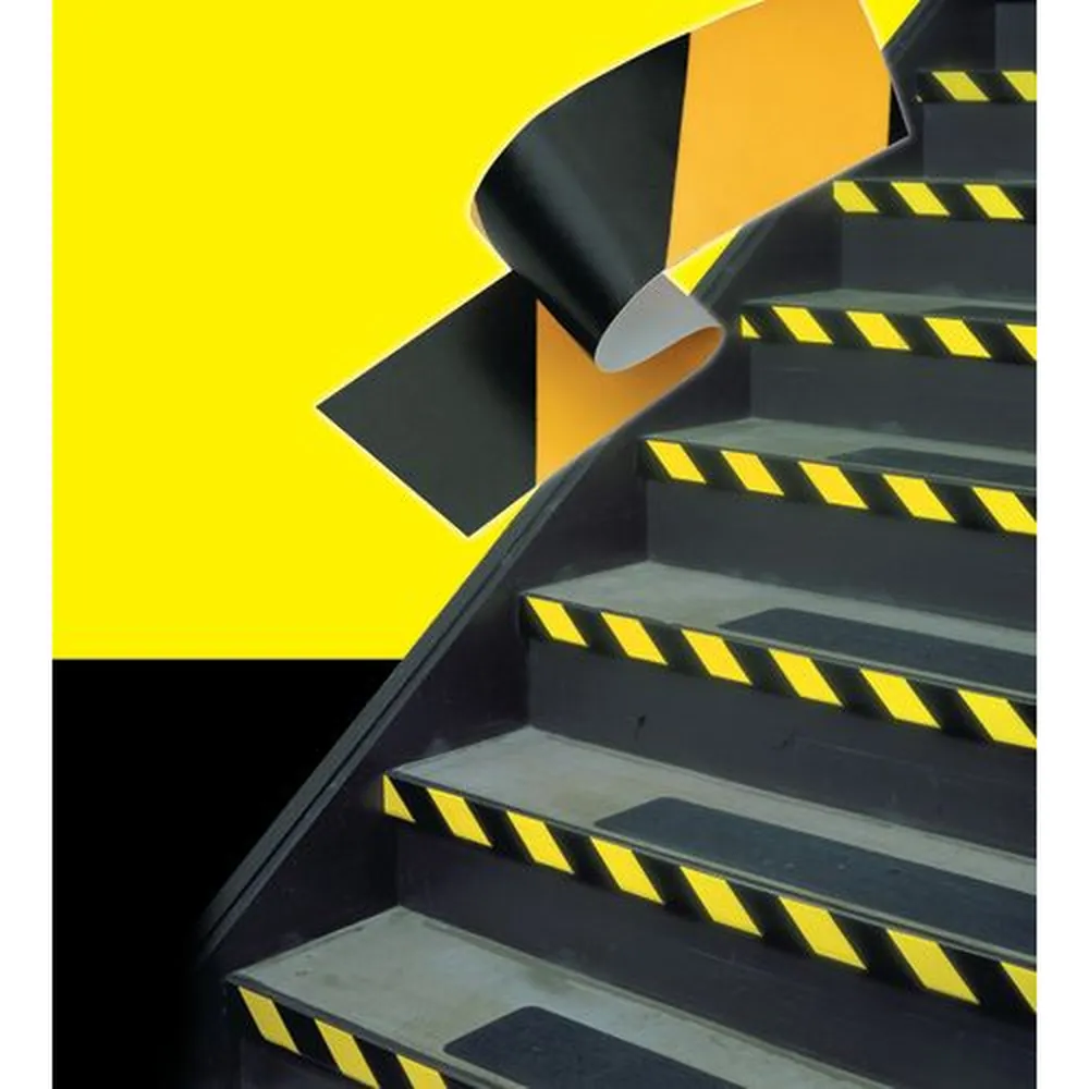 3M™ Gefahrenwarnband 766, Gelb/Schwarz, 50 mm x 33 m, 12 Rollen, Einzeln praktisch verpackt Produktbild img8 L