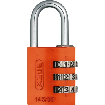 Produktbild von ABUS - AV-Zahlen-Vorhangschloss 145/30, Aluminium massiv, orange