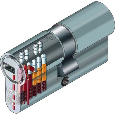 Produktbild von ABUS - Profil-Knaufzylinder,ECK660,BLZ65/K35,10-stiftig, gl.,Messing matt Nicke