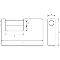 Produktbild von ABUS - AV-Vorhangschloss, Monobloc 82/63, Messing
