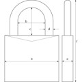 Produktbild von ABUS - AV-Vorhangschloss-Set 45/30 Twins B/SB, Messing massiv