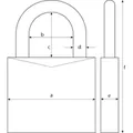 Produktbild von ABUS - AV-Vorhangschloss, Titalium 64TI/30 Twins B/SB, TITALIUM™-Spezialalumini