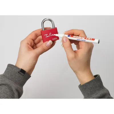 Produktbild von ABUS - AV-Vorhangschloss T65AL/40, Aluminium leicht massiv weiß