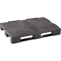 ALPHA Kunststoff-Palette, geschlossen, schwarz, 1200 x 800 x 150mm Produktbild