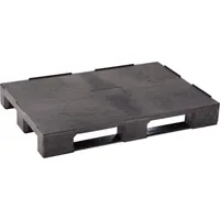 ALPHA Kunststoff-Palette, geschlossen, schwarz, 1200 x 800 x 150mm Produktbild