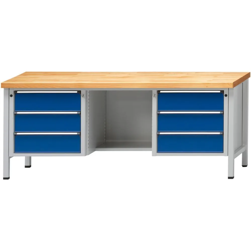 ANKE Serie V 2000 x 700 x 840x850, lichtgrau/enzianblau Produktbild img1 L