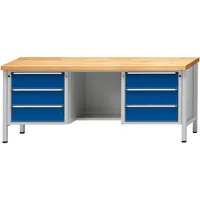 ANKE Serie V 2000 x 700 x 840x850, lichtgrau/enzianblau Produktbild