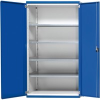 Produktbild von ANKE® - Schwerlastschrank B1085xT400xH1950mm, RAL7035/5010, 4 Fachböden