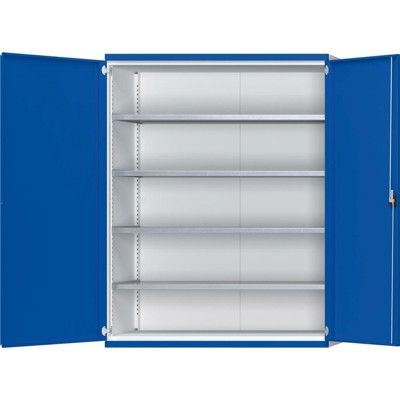 Produktbild von ANKE® - Schwerlastschrank B1485xT630xH1950mm, RAL7035/5010, 4 Fachböden