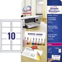 Produktbild von AVERY™ Zweckform - Zweckform C32026-25 Premium Visitenkarten, 85 x 54 mm, beids