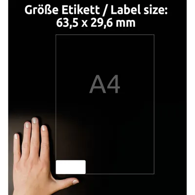 Produktbild von AVERY™ Zweckform - Zweckform L4784-20 Namens-Etiketten, 63,5 x 29,6 mm, ablösba