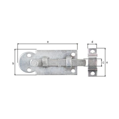 Produktbild von Alberts - Fensterriegel,mit Knopf, gerade, mit Schlaufe, disp.,Platte LxB 61x26