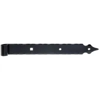 Produktbild von ALBERTS - Ladenband,gerade,m.Zierspitze,randgehämmert,vz.schwarz,LxB400x45mm,Ro