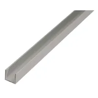 Produktbild von ALBERTS - U-Profil, Alu silber elox., LxBxHxS 1000 x 20 x 10 x 1,5 mm