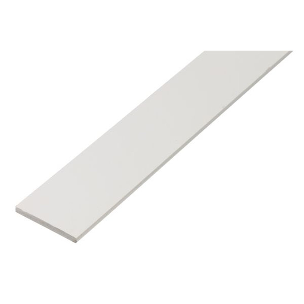 ALBERTS Flachstange, L 1000 mm, Kunststoff weiß Produktbild img1 L