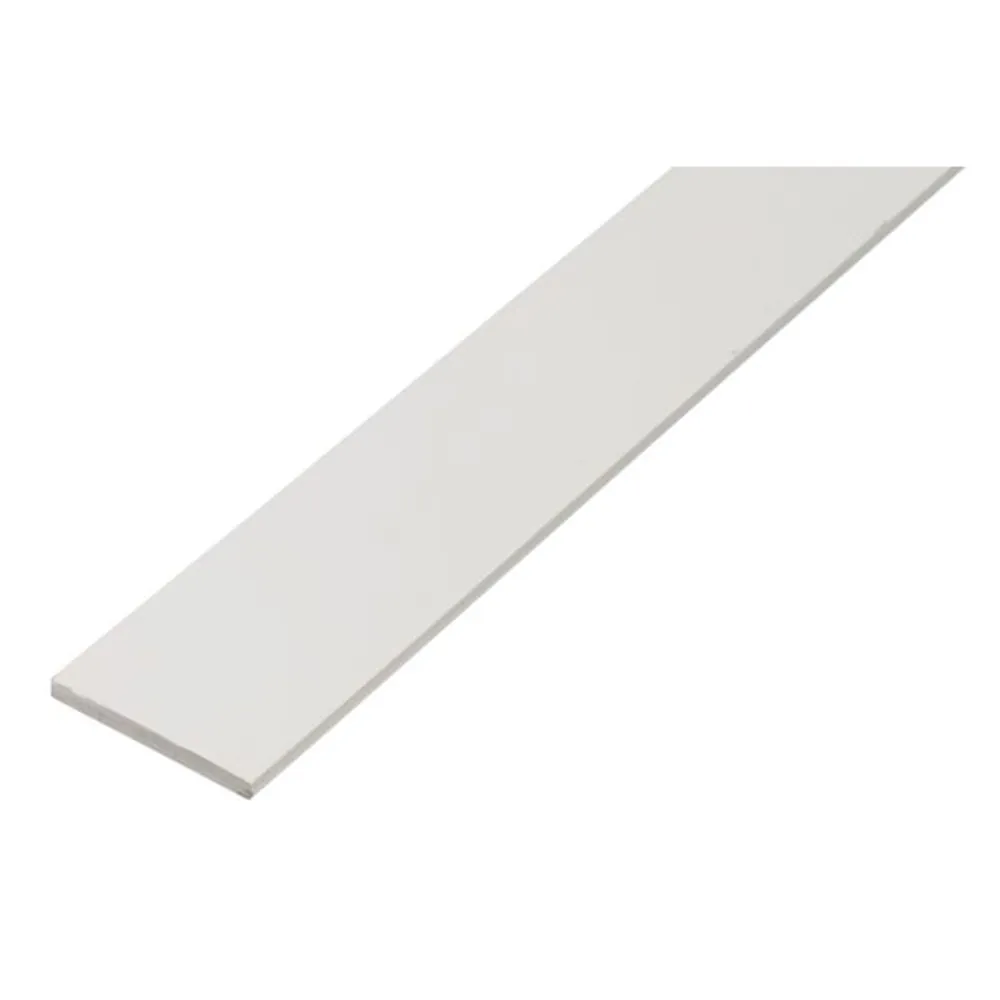 ALBERTS Flachstange, L 1000 mm, Kunststoff weiß Produktbild img1 L